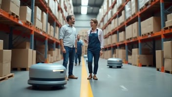 Small business team using a Warehouse Management System to improve logistics automation and streamline operations.